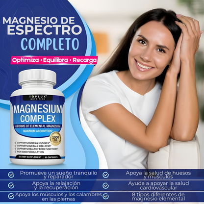 ⚠️ ÚLTIMAS HORAS – 2x1 EN TOPLUX MAGNESIUM COMPLEX 8 EN 1 Soporte completo para descanso, relajación y bienestar diario HOY -50% + ENVÍO GRATIS
