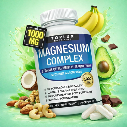 ⚠️ ÚLTIMAS HORAS – 2x1 EN TOPLUX MAGNESIUM COMPLEX 8 EN 1 Soporte completo para descanso, relajación y bienestar diario HOY -50% + ENVÍO GRATIS